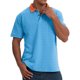 thumbnail image 1 of pstuiky camisetas de hombre, Camisa deportiva informal de manga corta con solapa y medio botón para hombre ropa de hombre l, 1 of 6