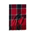 thumbnail image 3 of Charmgo Women Scarf Clearance, Women's Autumn and Winter Colorful Plaid Shawl Wraps Warm Thick Fringe Scarf, Hair Scarf for Women Red A, 3 of 8