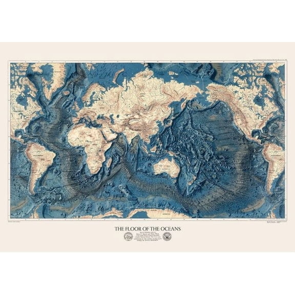 The Floor Of The Oceans Print Wall Art, Modern Wall Decor For Living Room Bedroom, 8x12 UNFRAMED