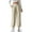 A44 Beige, variant on Maqroz Dress Pants Women Wide Leg Work Pants Straight Leg Elastic High Waisted Button Trousers Business Casual Pants with Pockets, Mint Green S