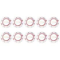 Luoshdecor 10Pcs Christmas Paper Plates,9" Disposable Berries Snowflakes Dessert Plates Merry Christmas Party Decoration for Guests Party Supplies