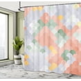 thumbnail image 4 of Ambesonne Abstract Shower Curtain, Colorful Retro Waves Print, 69"Wx84"L, Laurel Green, 4 of 4