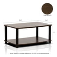 thumbnail image 2 of Soporte para TV Furinno Turn-Tube, sin herramientas, elevado, 2 niveles, marrón/negro, 2 of 4