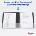 thumbnail image 5 of Avery Durable Clear View 3 Ring Binders, 2 Inch EZD Rings, 1 White Binder (09501), 5 of 5