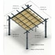 thumbnail image 5 of Pérgola de Aluminio 10x10 pies con Toldo Ajustable, Estructura Reforzada para Jardín, Patio y Terraza, Color Caqui, 5 of 7