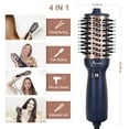 thumbnail image 3 of Dual Voltage Travel Hair Dryer Brush, Aima Beauty 4 in 1 Hot Air Comb for Hair Styling, 2.3 Inch Ionic Blow Dryer Brush, The Perfect Styling Tool for Travel & Home Use, Prussian Blue, 3 of 7