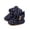 Blue, variant on Baby Girls Boys Star Print Booties Soft Non Sole Winter Warm Cozy Toddler First Crib Shoes Winter Toddler Shoes Girls, Size 18-24 Months