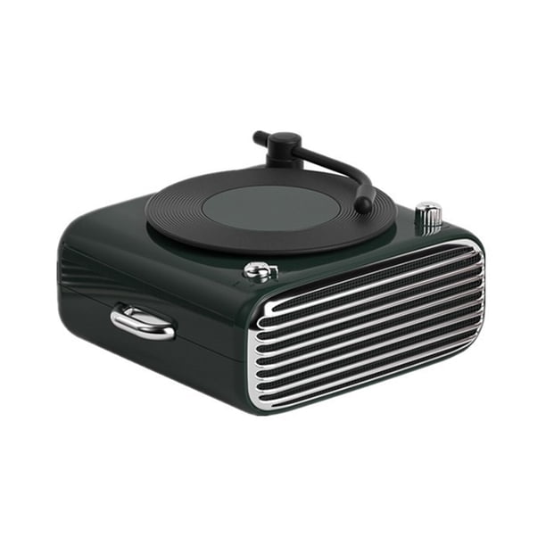 Pisexur - Altavoz inalámbrico Bluetooth de vinilo para hombre, aromaterapia para el hogar, estéreo portátil pequeño, minialtavoz inalámbrico Bluetooth para deportes al aire libre, electrónica verde p