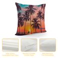 thumbnail image 4 of Orinice Sunset Palm Trees Beach Graphic Decorative Men Women Boy Girl Room Cushion Throw Pillow Cover for Home Couch Living Room Bed Sofa Pillow Case Summer Home Decor 1PC 12x12in, 4 of 5