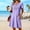 Purple, variant on Helii Womens Embroidered Eyelet V Neck Short Sleeve A Line Dress with Pockets Lightweight Breathable Summer Swing Casual Loose Fit T Shirt Dress for Daily Vacation Beach Party 6 Colors