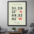 thumbnail image 4 of Map of Hattiesburg, Mississippi, Multiline Coordinates Colored (18x24), 4 of 9