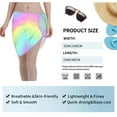 thumbnail image 5 of Swimsuit Coverups For Women Rainbow Stripe Sarong Beach Bikini Wrap Sheer Short Skirt Chiffon Scarf For Swimwear, 5 of 7