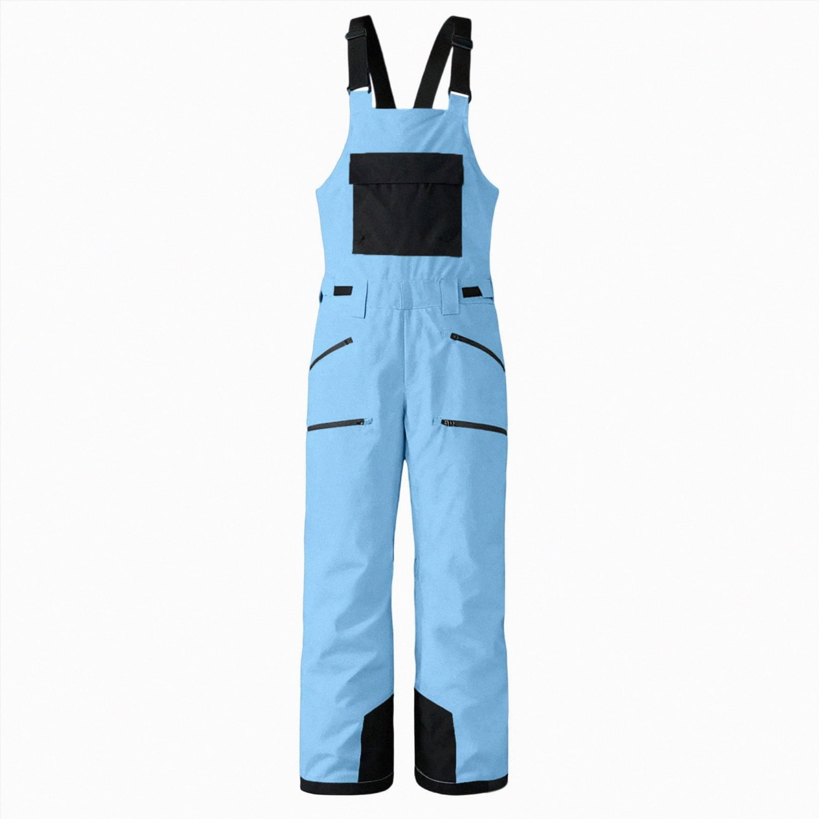 HCNTES Kids Waterproof Snow Bib Overalls Toddler Adjustable Strap Design Comfortable Winter Ski Wear(A01-Sky Blue,10-11 Years)