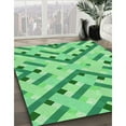 thumbnail image 2 of Ahgly Company Indoor Square Patterned Jade Green Area Rugs, 7' Square, 2 of 6