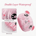 thumbnail image 4 of 2-Pack Funny Cartoon Shower Caps for Kids, Double Layer Waterproof Bath Hats with Elastic for Boys and Girls, 4 of 6