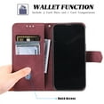 thumbnail image 4 of Splicing Wallet Case for Samsung Galaxy S22, Wrist Strap Card Slots PU Leather Wallet Protection Case Magnetic Closure Stand Flip Case Cover for Samsung Galaxy S22, Winered, 4 of 6