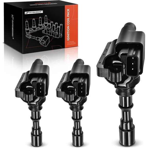 A-Premium Engine Ignition Coil Pack Set of 3 Compatible with Hyundai Santa Fe 2003-2006, XG350 2003-2005 & Kia Amanti 2004-2006, V6 3.5L Engine