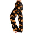 thumbnail image 3 of RUPKUL Ultra-Soft Halloween Pajama Pants Women Comfy Elastic High Waist Lounge Pants Womens Loose Fit Wide Leg PJs Trousers, L, 3 of 6
