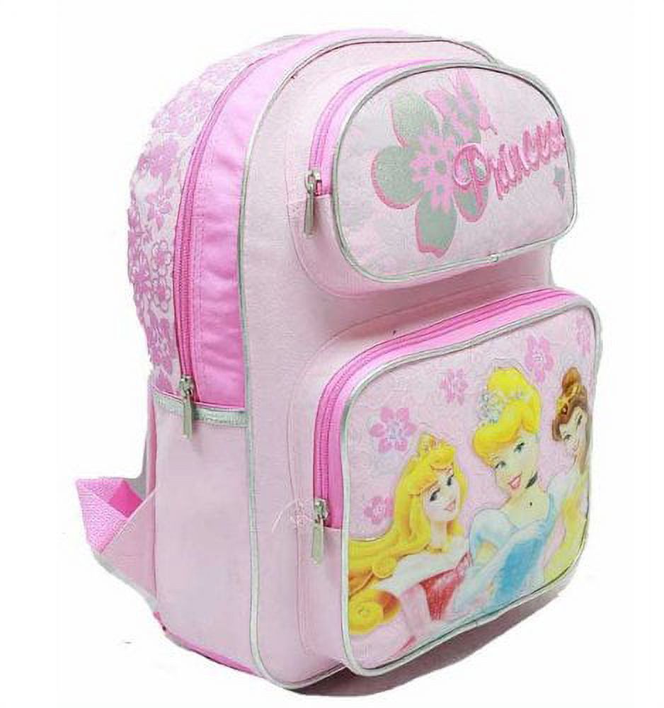 Medium Backpack - - Princess - Pink w/Flowers New School Bag 37697 - image 2 of 3