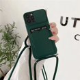 thumbnail image 1 of Luxuly Simple Card Bag Strap Cord Chain Phone Case For iPhone 14 13 12 11 Pro Max XR XS 8 7 Plus SE Necklace Lanyard Rope Cover RJ, 1 of 6