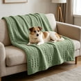 thumbnail image 4 of Tong Blanket Yellow For Soft Polyester Blanket With Knit Pattern Blanket For Couch Bed Crate Machine Washable, 4 of 4