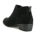 thumbnail image 3 of Journee Womens Livvy Back Heel Zip Stacked Heel Booties, Widths Available, 3 of 9