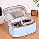 thumbnail image 4 of Neceser de viaje de lona con organizador de artículos de aseo con soporte para brochas, estuche cosmético impermeable para adolescentes, bolsa sanitaria portátil para el hogar, vacaciones o viajes de, 4 of 6