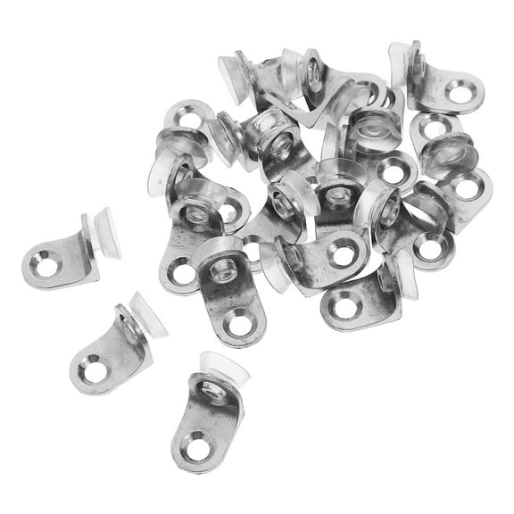 24pcs Metal Shelf Pegs with PVC Suction Cups Mini Shelf Brackets Cabinet Shelf Holders for Support Kitchen Furniture Supplies
