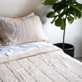 thumbnail image 2 of French Linen Box Stitch Quilt - Full/Queen - Putty Heather | BOKSER HOME, 2 of 5