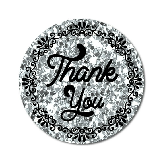 Darling Souvenir 45 Pcs Swirl Wreath DIY Round Thank You Stickers Envelope Seals-1.6 Inches