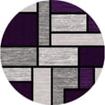 thumbnail image 4 of Premium 3D Hand Carved Thick Modern Contemporary Abstract Rug Design 3995 Purple Grey 7'9''x10'8'', 4 of 11