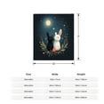 thumbnail image 5 of Cozy Flannel Blanket with Adorable Cartoon Rabbits Under a Starry Sky - Perfect for Sofa Travel Bed and Chair, 5 of 7