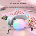 thumbnail image 6 of Gaming Headset with Microphone,RGB Rainbow Lighting, PC Wired Lightweight Gaming Headphones for PS4/PS5/Laptop/MAC,3.5mm Audio Over Ear Headphone,Stereo Surround Sound,Self-Adjusting Headband, 6 of 10