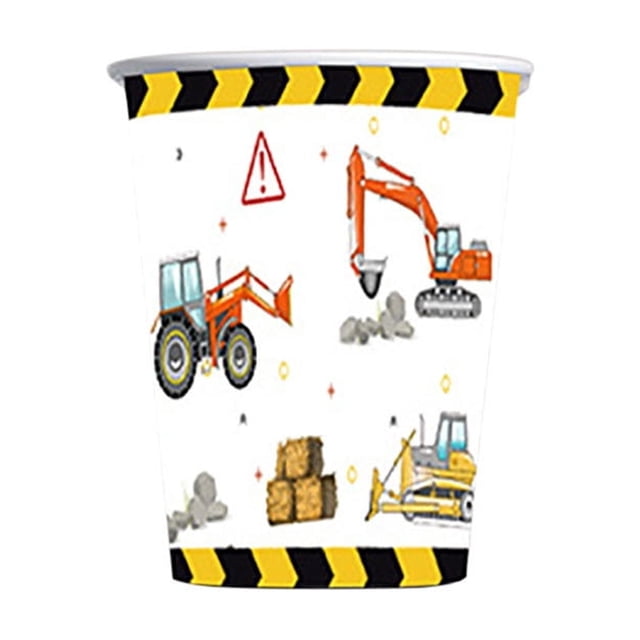 Excavator Birthday Party Theme Tableware Set Disposable Decorative Tableware Paper Set