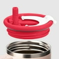 thumbnail image 2 of Upgraded 40oz Tumbler Replacement Lid Leak Proof Double Drinking Spout Flip Straw Cap Secure Threaded Design for Car Cup Holder Use, 2 of 4