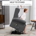 thumbnail image 4 of HOMCOM Power Lift Recliner Chair for Elderly with Footrest and Side Pocket, 4 of 10