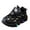Black, variant on PINQI Toddler Light Up Sneakers Kids Athletic Sport Walking Shoes with Adjustable Strap for Girls Boys Casual Shoes