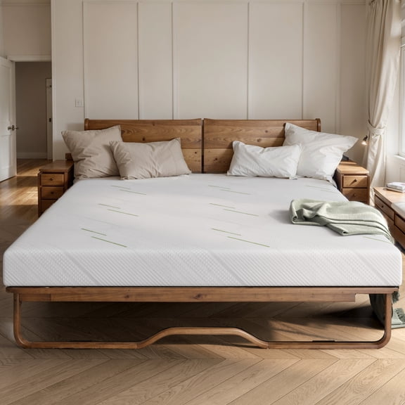 Noble House Coussin de Matelas en Mousse à Mémoire de Forme Gel 4 Pouces, Taille Complète, Pliable, Fermeté Moyenne, avec Fond Antidérapant