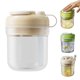thumbnail image 2 of Vaso y máquina de cubitos de hielo portátil 2 en 1 con pajita, a prueba de fugas, de plástico sin BPA, molde de silicona para bebidas frías, ideal para viajes y actividades al aire libre., 2 of 8