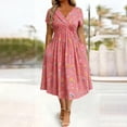 thumbnail image 3 of Iyufng Women's Summer Dresses Printed Mid-Waist Casual Beach Dress, 3 of 5