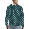 thumbnail image 7 of Lsque Green Vintage Peacock Pattern Casual Women's Hoodie,Hooded Sweatshirt with Kangaroo Pocket,Pullover Hoodie with Eye-catching Drawstrings-Small, 7 of 7