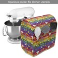 thumbnail image 2 of Groovy Stand Mixer Cover, Heart Peace Flower Power Political Hippie Cheerful Colors Festival Joyful, Kitchen Appliance Organizer Bag Cover with Pockets, 5 Quarts, Multicolor, by Ambesonne, 2 of 4