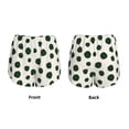 thumbnail image 3 of Balery Abstract Green Polka Dot Pantalones cortos deportivos para mujer con forro y dos bolsillos, elásticos, para entrenamiento, gimnasio, yoga-XX-Large, 3 of 7