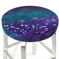 thumbnail image 3 of Daiia Purple and Green Glitter Stool Covers Round,Round Bar Stool Covers Waterproof Bar Chair Covers Washable Stool Cushion Slipcover for 12-14 Inch Chair-12 inch, 3 of 7