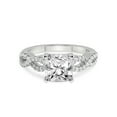 thumbnail image 3 of 2 Carat IGI Certified Radiant Shape Lab Grown Diamond Engagement Ring | 14K White Gold | Lorene Twisted Shank Lab Diamond Ring | FG-VS1-VS2 Quality Friendly Diamonds, 3 of 5