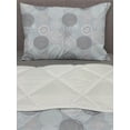 thumbnail image 3 of Abstract Comforter & Sham Bedding Set, Circular Round Pastel Toned Lilac Flower Pattern Design, 3 pcs Duvet Set Microfiber Filling Quilt, 5 Sizes, Pale Peach Blue Grey, by Ambesonne, 3 of 4