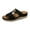 A Black, variant on Slippers For Women Trendy Rainbow Slippers For Casual Beach Open Toe Post Design And Floral Details Wedge Heel Indoor Outdoor Shoes