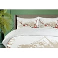 thumbnail image 4 of Ambesonne Grunge Duvet Cover Sets, Japan Sakura Flowers, 2-Queen, Beige White Red, 4 of 6