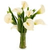 Elegant Sympathy Bouquet with Vase (Calla Lilies)