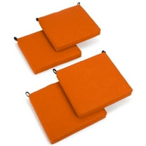 20-inch by 19-inch Spun Polyester Chair Cushion (Set of Four)-Color:Tangerine Dream